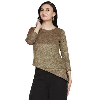 Gold plain polyester tunics 2