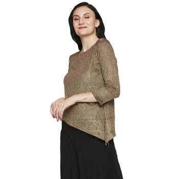 Gold plain polyester tunics 3