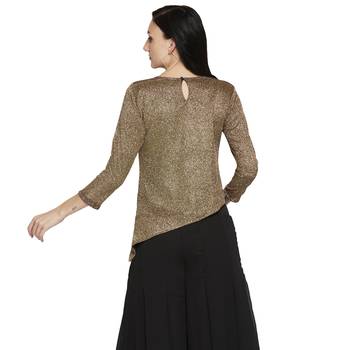 Gold plain polyester tunics 5