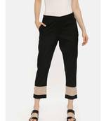 Black Tappered Silk Pants