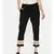 Black Tappered Silk Pants