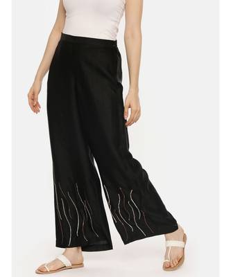 Silk Black Sequin Pant 2
