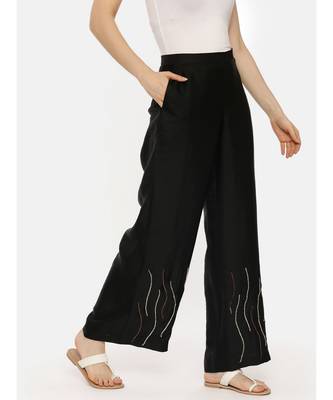 Silk Black Sequin Pant 3
