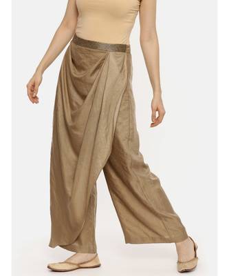 Silk Bronze Dhoti Pants 2