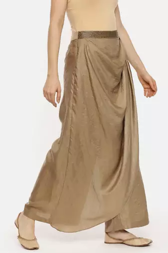 Silk Bronze Dhoti Pants