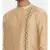Gold Silk Embroidered Kurta