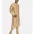 Gold Silk Embroidered Kurta