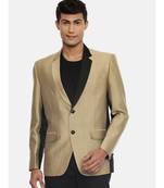 Black Gold Two Button Silk Blazer