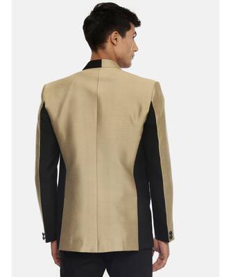 Black Gold Two Button Silk Blazer 5