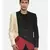 3 Color Red Beige and Black Silk Jacket