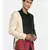 3 Color Red Beige and Black Silk Jacket