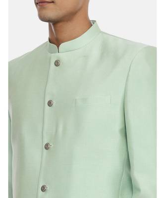 Embroidered Green Bandhgala 2