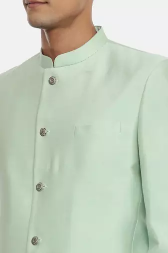 Embroidered Green Bandhgala