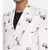 White Black Linen Printed Jacket