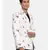 White Black Linen Printed Jacket
