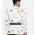 White Black Linen Printed Jacket