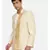 Gold Beige Silk Two Button Jacket