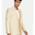 Gold Beige Silk Two Button Jacket