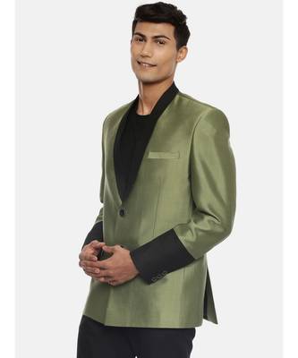 Green Black Two Button Blazer 3