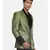 Green Black Two Button Blazer
