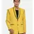 Mustard Black Two Button Blazer
