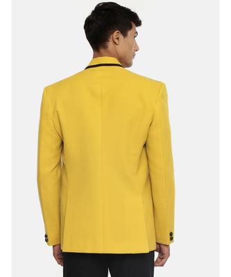 Mustard Black Two Button Blazer 5
