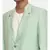 Pastel Green Silk Two Button Blazer