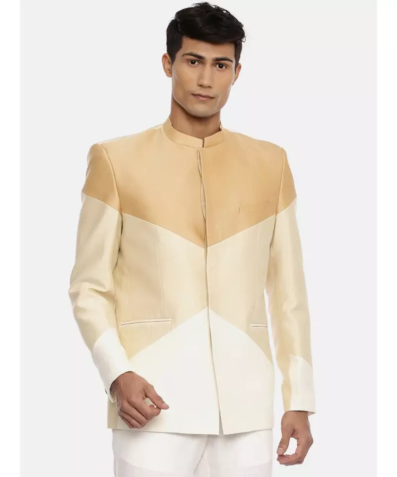 Tri Color Silk Bandhgala