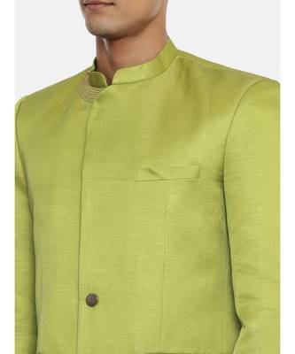 Green Silk Bandhgala 2