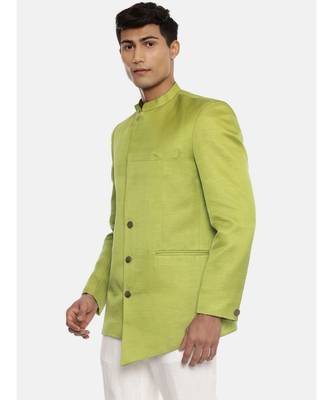 Green Silk Bandhgala 3