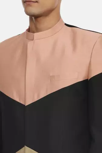Pink and Black Bandhgala Suits