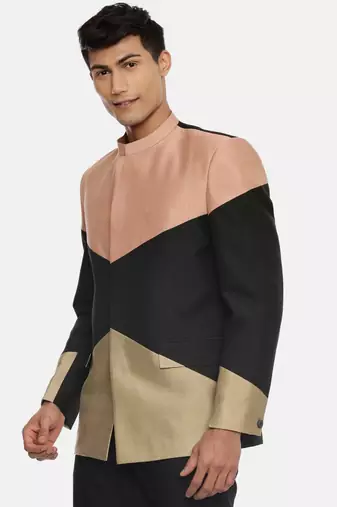 Pink and Black Bandhgala Suits