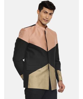 Pink and Black Bandhgala Suits 4