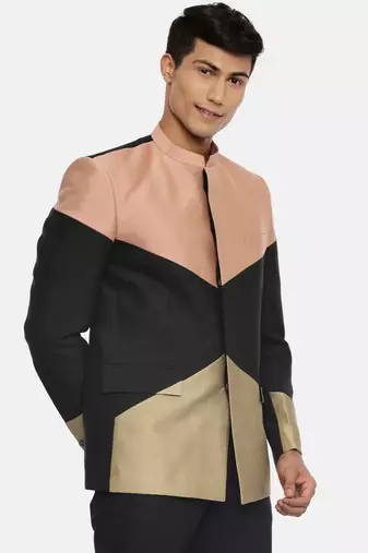 Pink and Black Bandhgala Suits