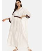 Ivory Silk Kaftan