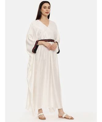 Ivory Silk Kaftan 4