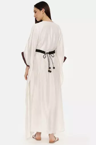Ivory Silk Kaftan