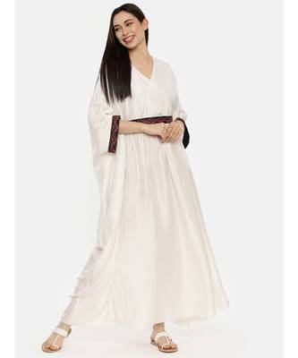 Ivory Silk Kaftan 6