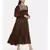 Choco Brown Silk Embroidered Dress
