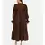 Choco Brown Silk Embroidered Dress