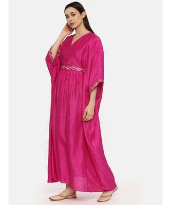 Pink Silk Kaftan 3