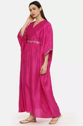 Pink Silk Kaftan