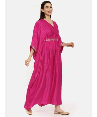 Pink Silk Kaftan 4