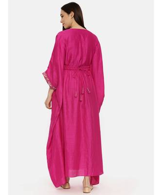 Pink Silk Kaftan 5