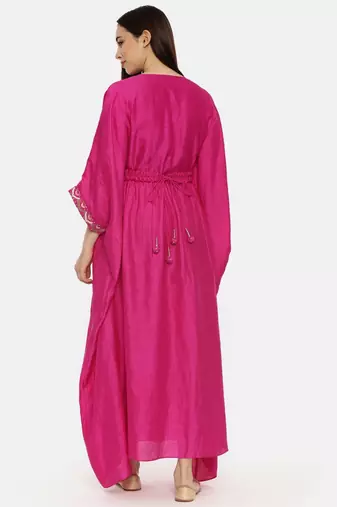 Pink Silk Kaftan