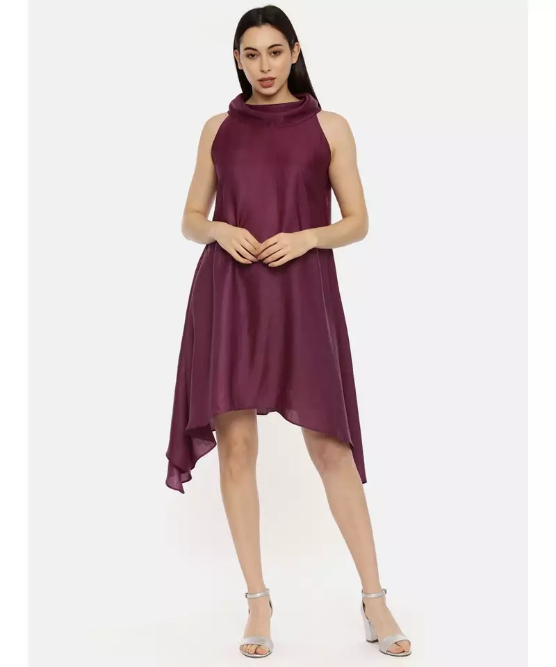 Purple Koul Silk Dress