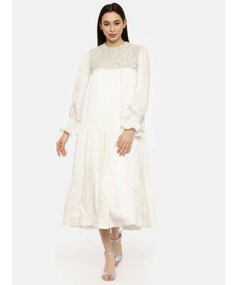 Ivory Embroidered Dress 1