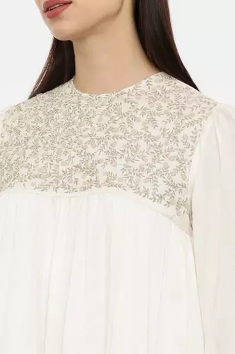 Ivory Embroidered Dress
