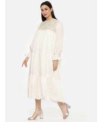 Ivory Embroidered Dress 4
