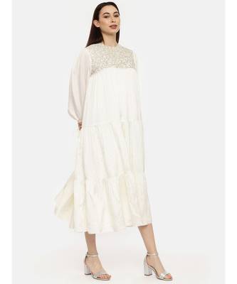 Ivory Embroidered Dress 5